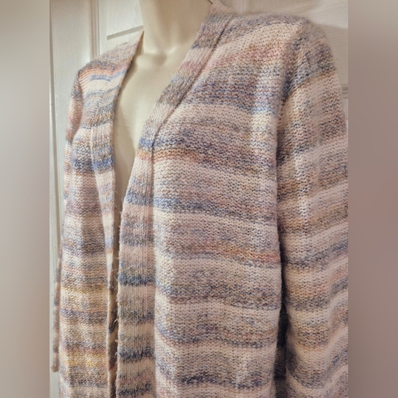 Papaya Open Front Long Cardigan, Large - Picture 5 of 8